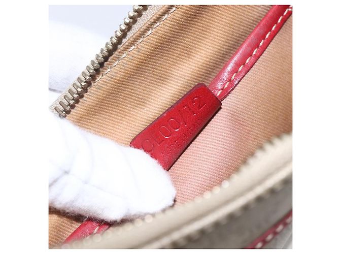 Céline Borsa a Spalla in Tela Macadam CELINE PVC Beige Oro Auth 153008 D'oro - vista 12