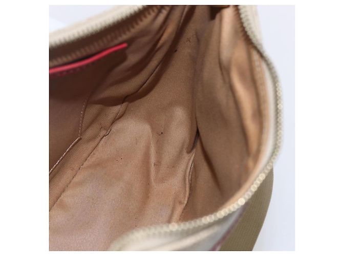 Céline Borsa a Spalla in Tela Macadam CELINE PVC Beige Oro Auth 153008 D'oro - vista 18