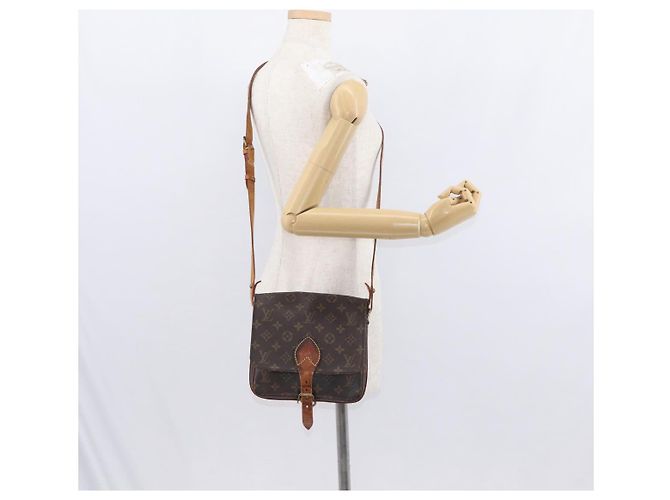 LOUIS VUITTON Borsa a Spalla Monogram Cartouchiere MM M51253 LV Auth BA8476 Monogramma - vista 26