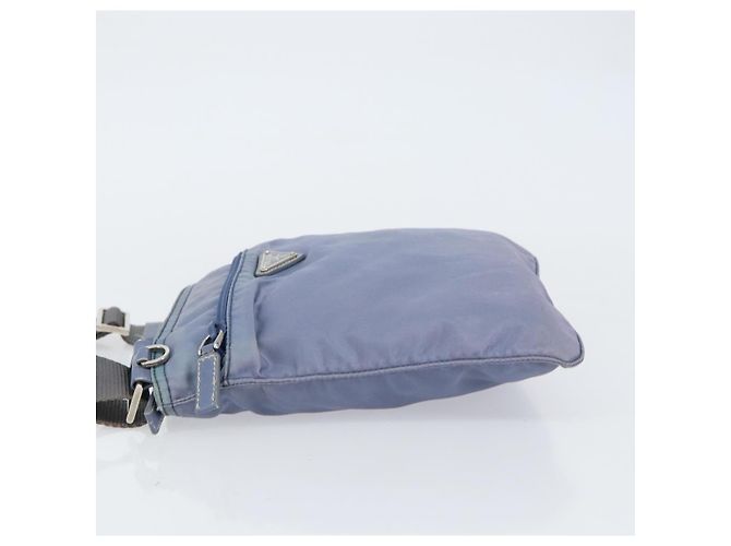 PRADA Schultertasche Nylon Hellblau Silber Authentisch ar13778 - Ansicht 4