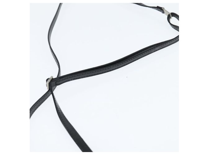 Borsa a spalla in tela Trotter Christian Dior in PVC nero e argento Auth bs30176 - vista 14