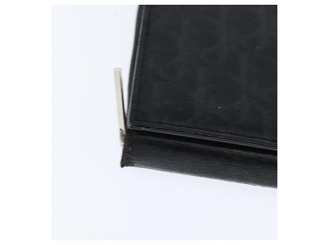 Borsa a spalla in tela Trotter Christian Dior in PVC nero e argento Auth bs30176 - vista 15