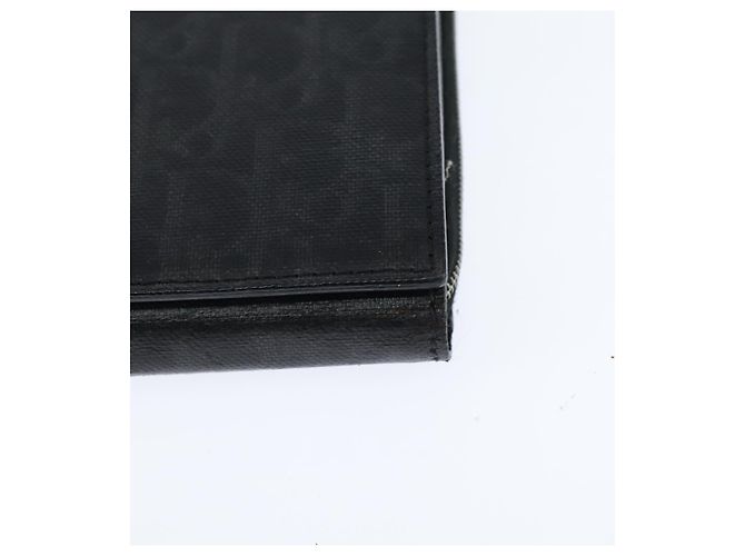 Borsa a spalla in tela Trotter Christian Dior in PVC nero e argento Auth bs30176 - vista 16