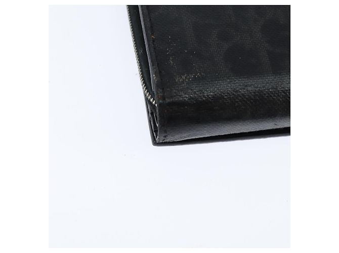 Borsa a spalla in tela Trotter Christian Dior in PVC nero e argento Auth bs30176 - vista 17