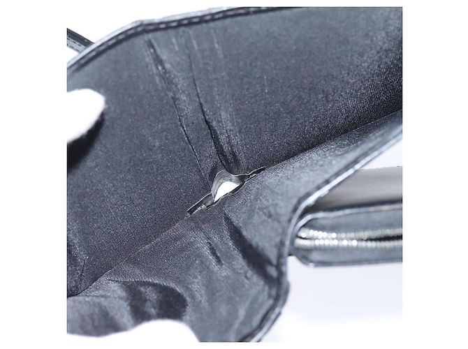 Borsa a spalla in tela Trotter Christian Dior in PVC nero e argento Auth bs30176 - vista 22