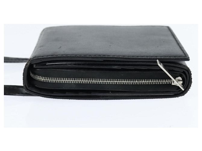 Borsa a spalla in tela Trotter Christian Dior in PVC nero e argento Auth bs30176 - vista 3