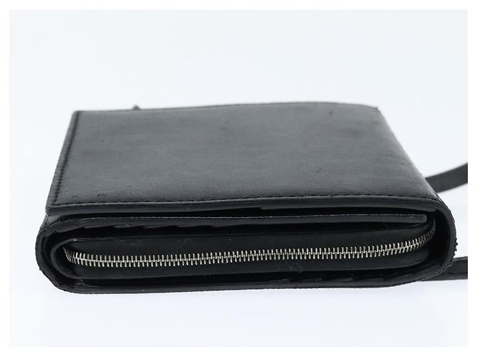 Borsa a spalla in tela Trotter Christian Dior in PVC nero e argento Auth bs30176 - vista 4