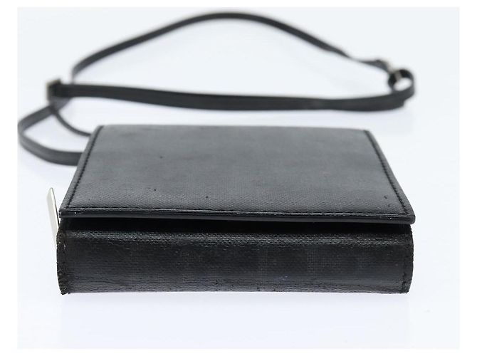 Borsa a spalla in tela Trotter Christian Dior in PVC nero e argento Auth bs30176 - vista 5