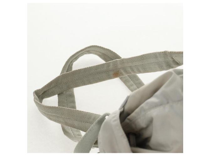Sac à dos PRADA en nylon gris Auth sw1586 Marron - vue 17
