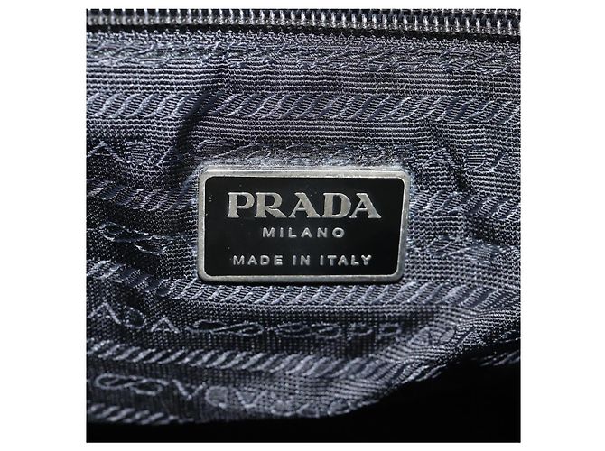 Sac à dos PRADA en nylon gris Auth sw1586 Marron - vue 32