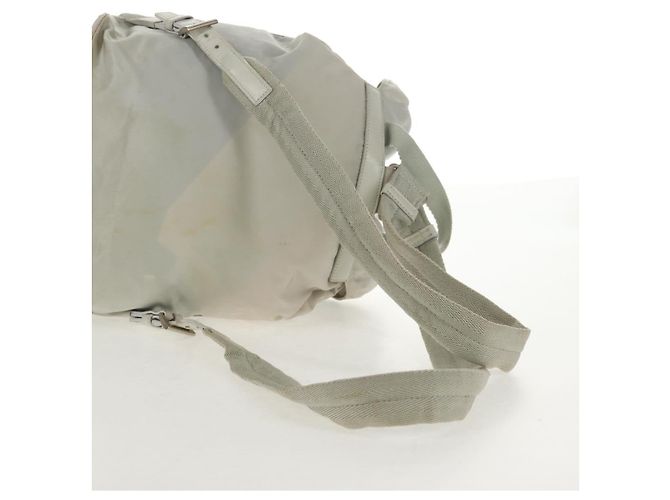 Sac à dos PRADA en nylon gris Auth sw1586 Marron - vue 9