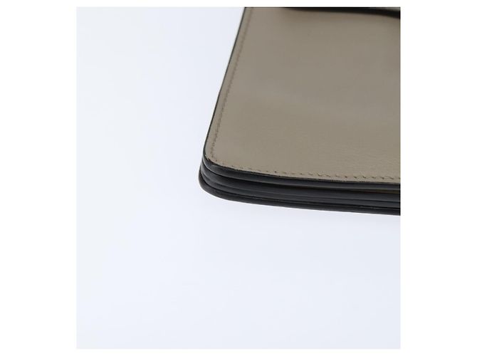 Chloé Borsa a Spalla Chloe Fay in Pelle Scamosciata Grigia e Oro Auth BA7076 Marrone D'oro - vista 9