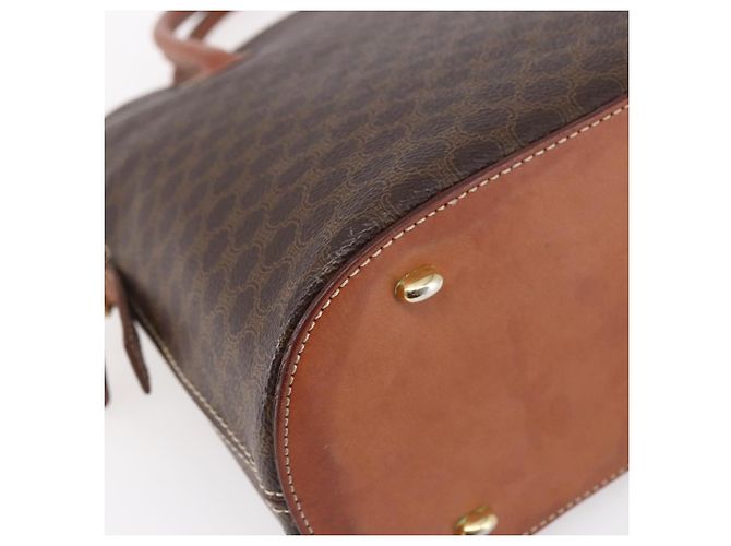Céline Borsa a mano in tela Macadam CELINE in pelle PVC marrone e oro Auth ki6124 D'oro - vista 17