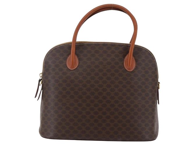 Céline Borsa a mano in tela Macadam CELINE in pelle PVC marrone e oro Auth ki6124 D'oro - vista 2