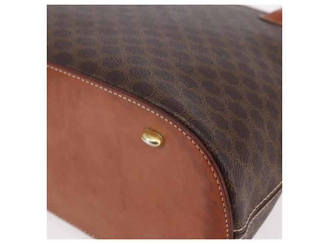 Céline Borsa a mano in tela Macadam CELINE in pelle PVC marrone e oro Auth ki6124 D'oro - vista 8