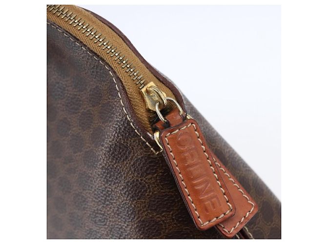 Céline Borsa a mano in tela Macadam CELINE in pelle PVC marrone e oro Auth ki6124 D'oro - vista 9