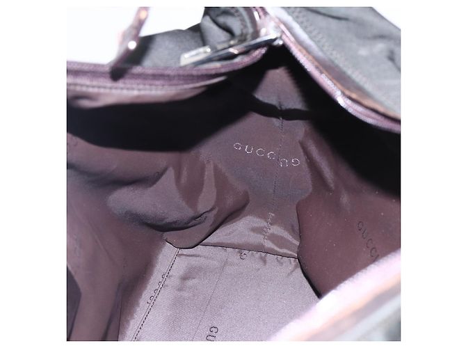 Borsa a Spalla GUCCI Nylon Khaki Argento 001 1955 Auth 148272 Cachi - vista 18
