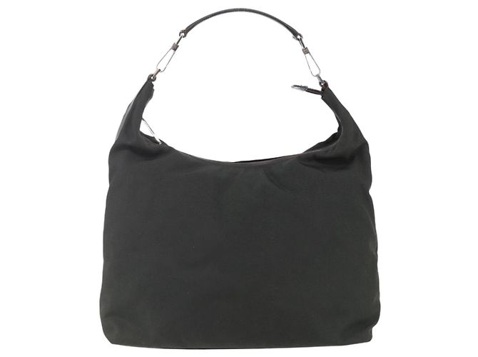 Borsa a Spalla GUCCI Nylon Khaki Argento 001 1955 Auth 148272 Cachi - vista 2
