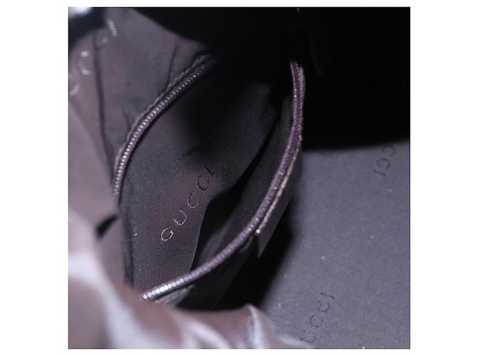 Borsa a Spalla GUCCI Nylon Khaki Argento 001 1955 Auth 148272 Cachi - vista 20