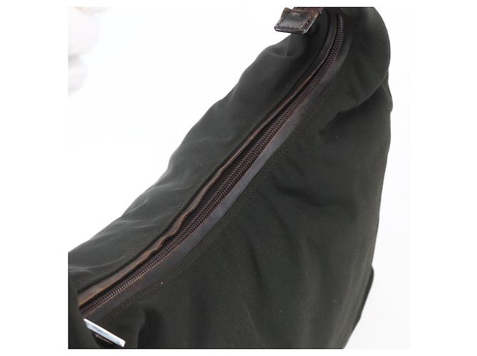 Borsa a Spalla GUCCI Nylon Khaki Argento 001 1955 Auth 148272 Cachi - vista 6