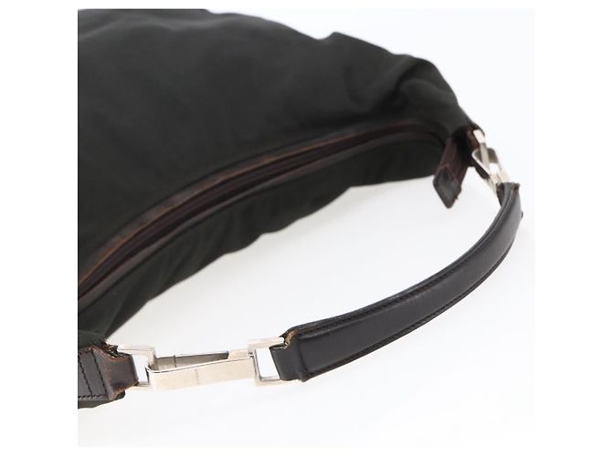 Borsa a Spalla GUCCI Nylon Khaki Argento 001 1955 Auth 148272 Cachi - vista 7