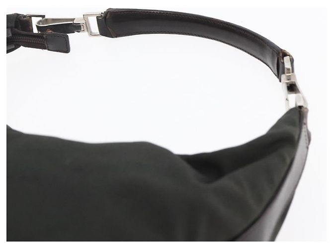 Borsa a Spalla GUCCI Nylon Khaki Argento 001 1955 Auth 148272 Cachi - vista 8