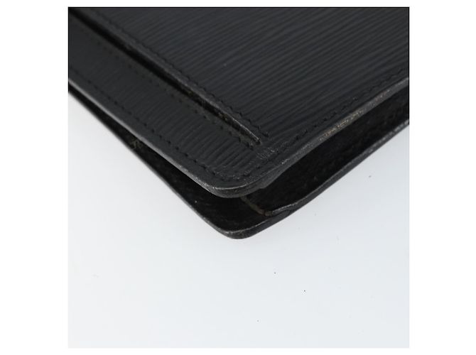 LOUIS VUITTON Epi Serie Dragonne Clutch Bag Nero M52612 LV Auth ep11370 - vista 14