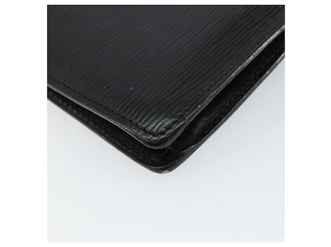 LOUIS VUITTON Epi Serie Dragonne Clutch Bag Nero M52612 LV Auth ep11370 - vista 16