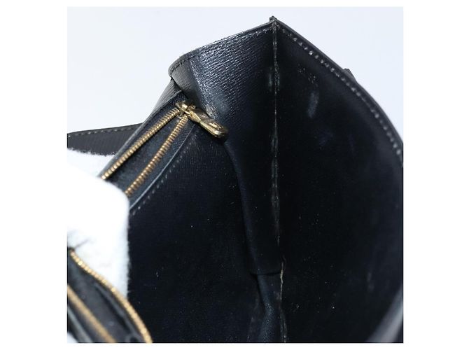 LOUIS VUITTON Epi Serie Dragonne Clutch Bag Nero M52612 LV Auth ep11370 - vista 19