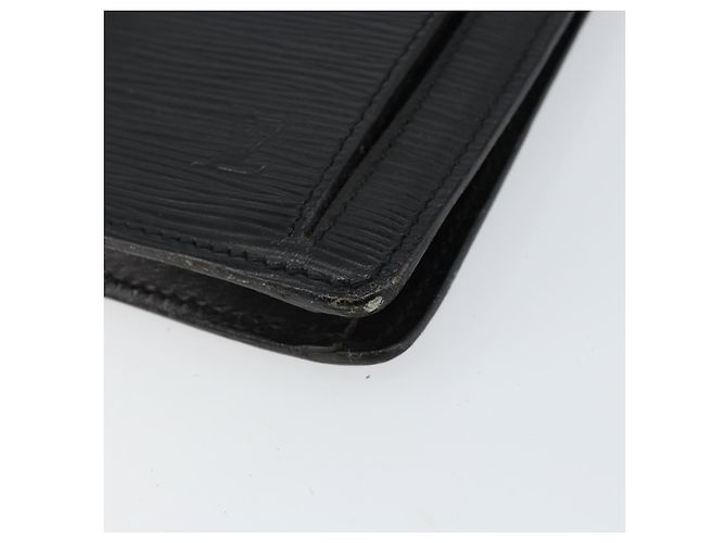 LOUIS VUITTON Epi Serie Dragonne Clutch Bag Nero M52612 LV Auth ep11370 - vista 7
