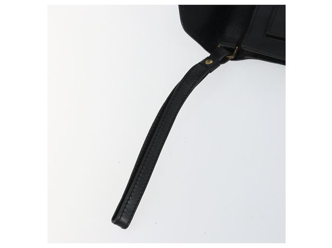 LOUIS VUITTON Epi Serie Dragonne Clutch Bag Nero M52612 LV Auth ep11370 - vista 8