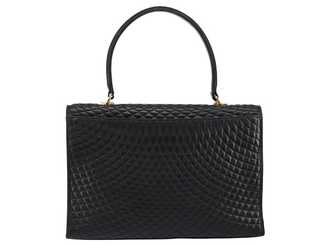 BALLY Borsa a Mano in Pelle Nera e Oro Auth BA7023 Nero D'oro - vista 2