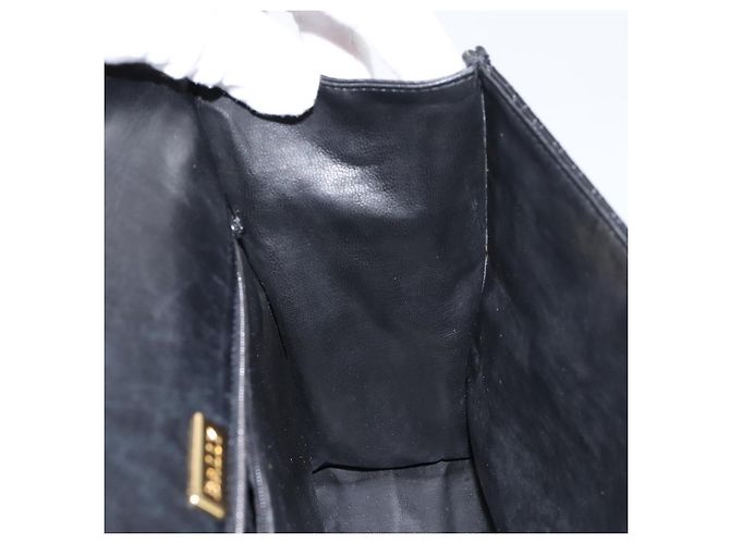BALLY Borsa a Mano in Pelle Nera e Oro Auth BA7023 Nero D'oro - vista 20
