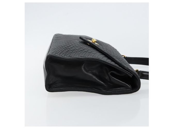 BALLY Borsa a Mano in Pelle Nera e Oro Auth BA7023 Nero D'oro - vista 3
