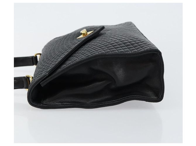 BALLY Borsa a Mano in Pelle Nera e Oro Auth BA7023 Nero D'oro - vista 4