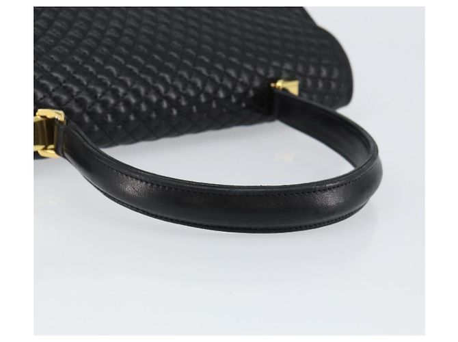 BALLY Borsa a Mano in Pelle Nera e Oro Auth BA7023 Nero D'oro - vista 7