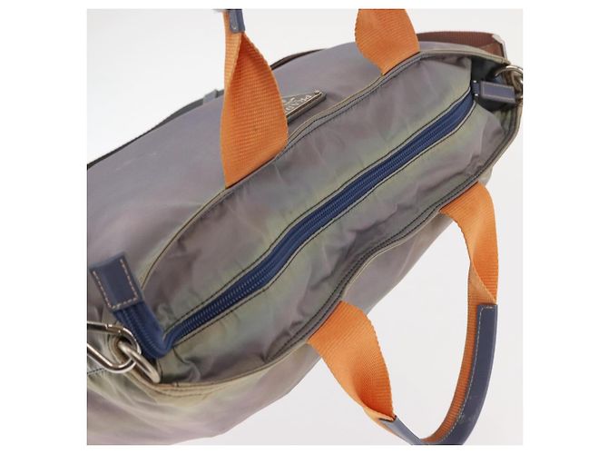 Borsa Tote PRADA Nylon 2way Viola Arancione Auth ki5999 Porpora - vista 6