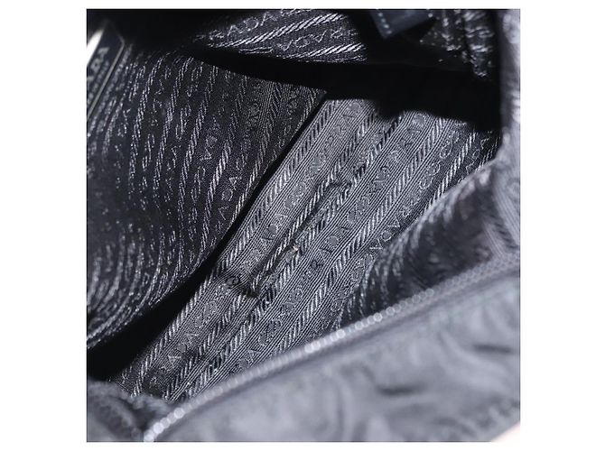 Borsa a Spalla PRADA in Nylon Nero Auth ep11334 - vista 11