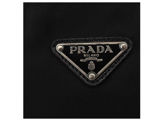 Borsa a Spalla PRADA in Nylon Nero Auth ep11334 - vista 17