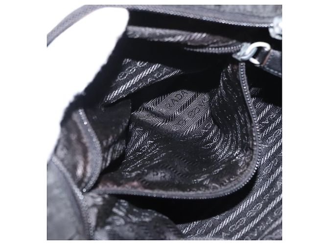 Borsa a Spalla PRADA in Nylon Nero Auth ep11334 - vista 21