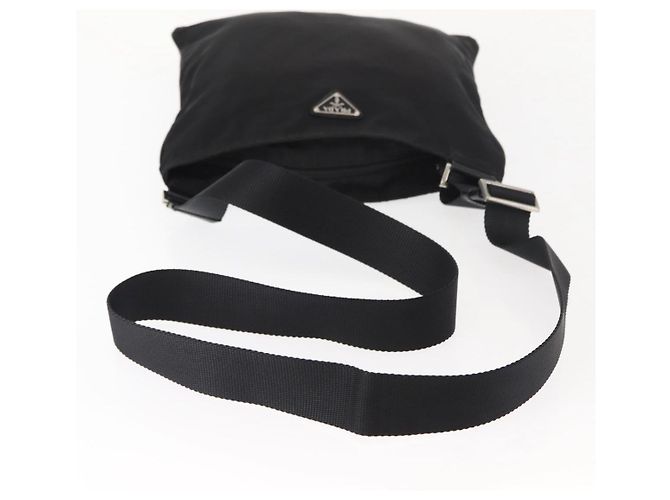 Borsa a Spalla PRADA in Nylon Nero Auth ep11334 - vista 7