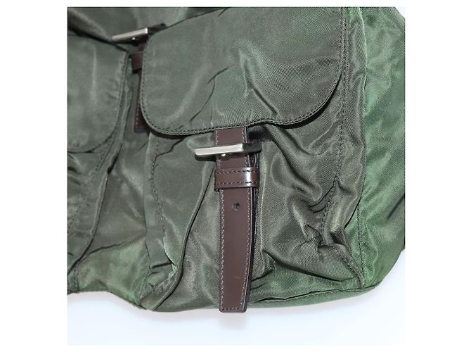 PRADA Backpack Nylon Khaki Silver Auth 147403 Silvery - view 26