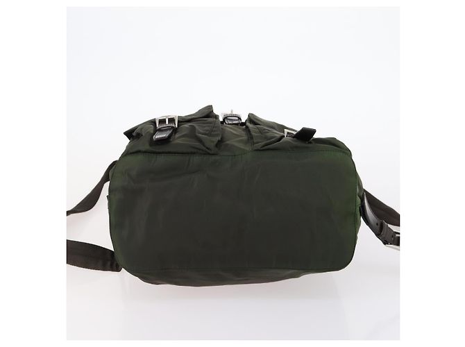 PRADA Backpack Nylon Khaki Silver Auth 147403 Silvery - view 5