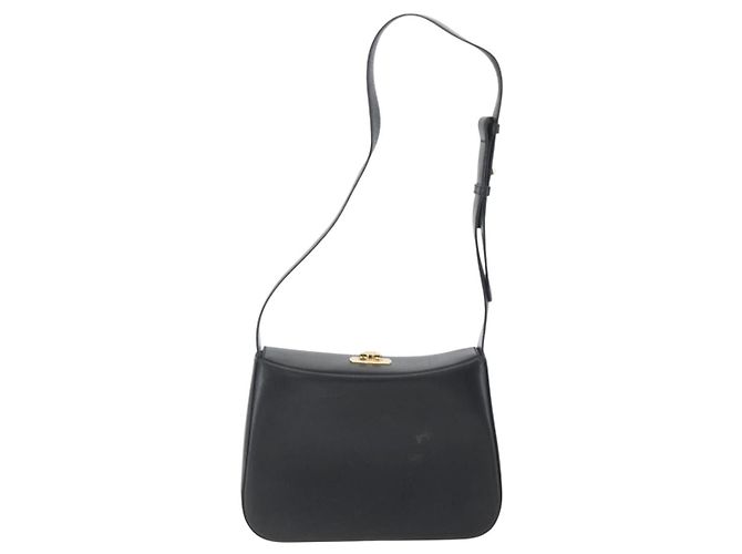 Gancini Schultertasche aus Leder Schwarz Gold Salvatore Ferragamo Auth 156984 Golden - Ansicht 2