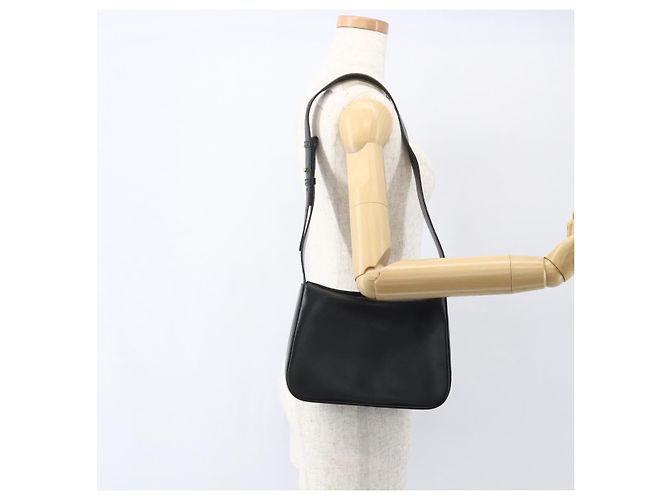 Gancini Schultertasche aus Leder Schwarz Gold Salvatore Ferragamo Auth 156984 Golden - Ansicht 20