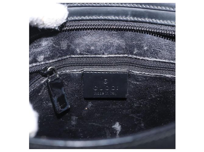 Borsa a Spalla in Pelle Nera e Argento GUCCI 001 3065 Auth ka767 Nero - vista 18