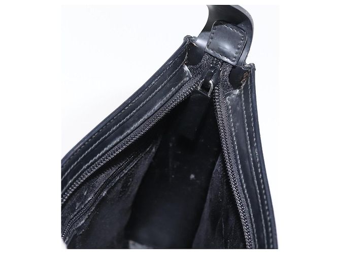 Borsa a Spalla in Pelle Nera e Argento GUCCI 001 3065 Auth ka767 Nero - vista 19