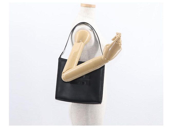 Borsa a Spalla in Pelle Nera e Argento GUCCI 001 3065 Auth ka767 Nero - vista 23