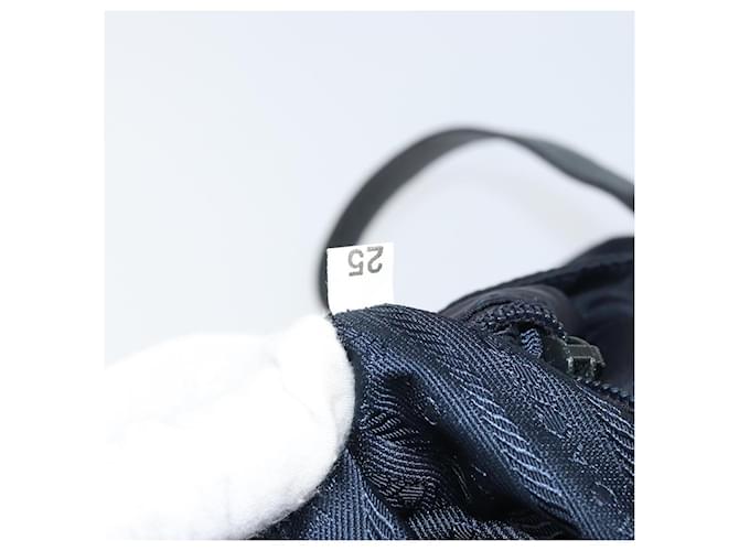 Borsa a Spalla PRADA Nylon Blu Navy Oro Auth 143666 D'oro - vista 12
