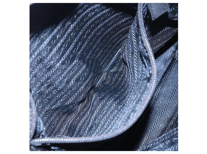 Borsa a Spalla PRADA Nylon Blu Navy Oro Auth 143666 D'oro - vista 22